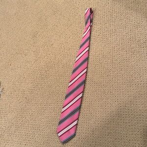 Pink striped tie
